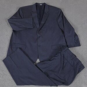 Oak Hill 2-Piece Suit Men 56R Pants 54x30 Navy Perfect Fit Blazer Slacks Stretch